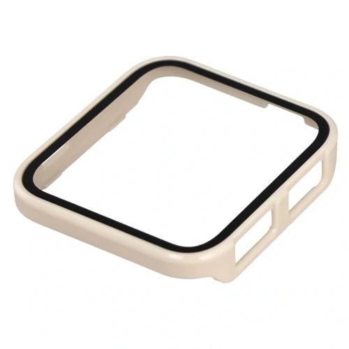 Etui ze szkłem do zegarka Bizon Case+Glass Watch do Garmin Venu X1 beżowe