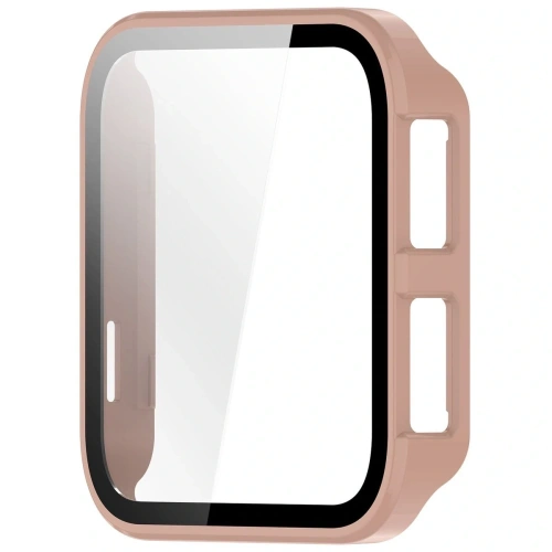 Etui ze szkłem do zegarka Bizon Case+Glass Watch do Garmin Venu X1 różowe