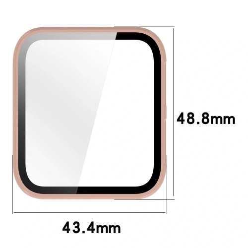 Etui ze szkłem do zegarka Bizon Case+Glass Watch do Garmin Venu X1 różowe