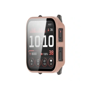 Etui ze szkłem do zegarka Bizon Case+Glass Watch do Garmin Venu X1 różowe