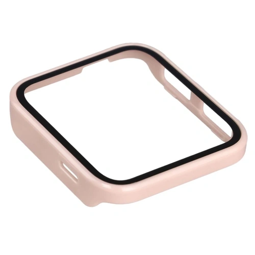 Etui ze szkłem do zegarka Bizon Case+Glass Watch do Garmin Venu X1 różowe