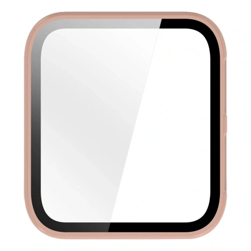 Etui ze szkłem do zegarka Bizon Case+Glass Watch do Garmin Venu X1 różowe