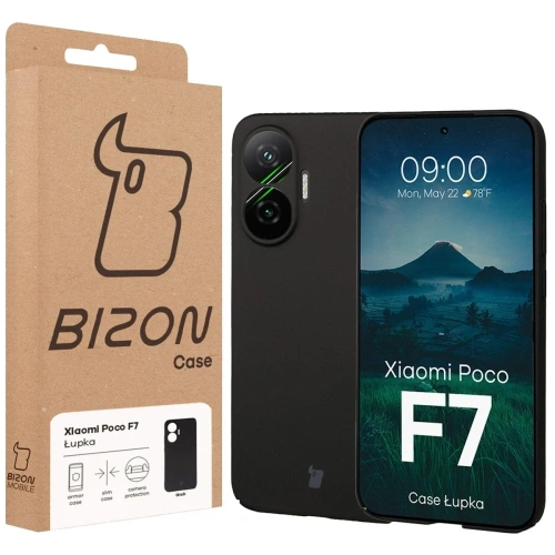 Etui Bizon Case Łupka do Xiaomi POCO F7 czarne