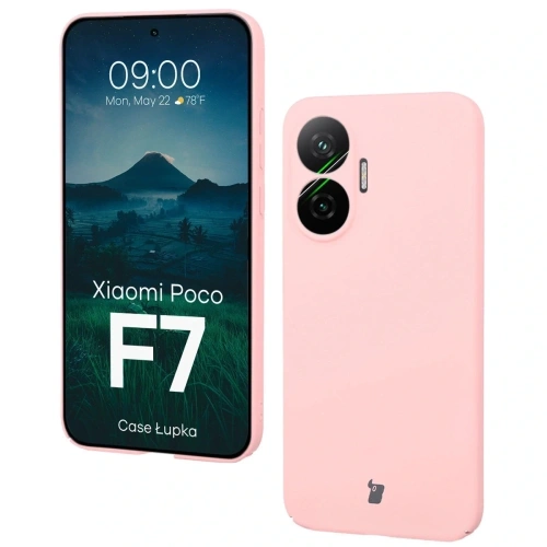 Etui Bizon Case Łupka do Xiaomi POCO F7 różowe