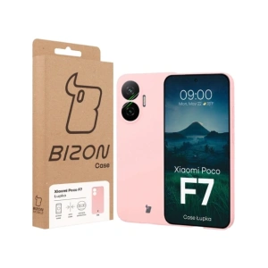 Etui Bizon Case Łupka do Xiaomi POCO F7 różowe