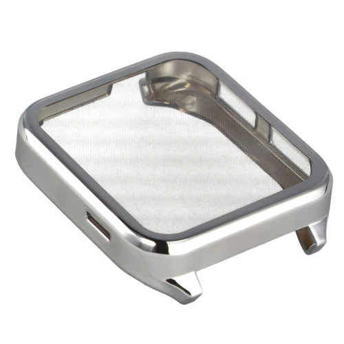 Etui z osłoną ekranu Bizon Case Watch Felipe do Garmin Venu X1 srebrne