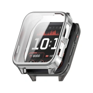 Etui z osłoną ekranu Bizon Case Watch Felipe do Garmin Venu X1 srebrne