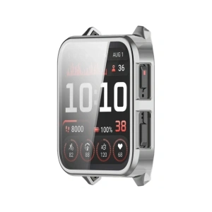 Etui z osłoną ekranu Bizon Case Watch Felipe do Garmin Venu X1 srebrne
