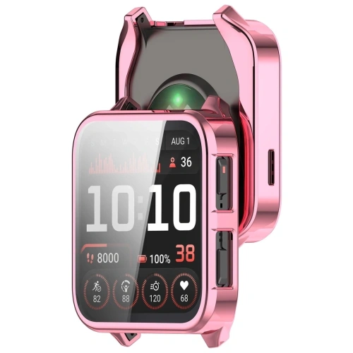 Etui z osłoną ekranu Bizon Case Watch Felipe do Garmin Venu X1 różowe
