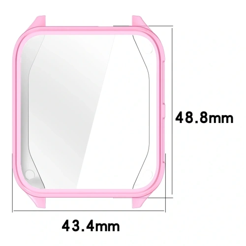 Etui z osłoną ekranu Bizon Case Watch Felipe do Garmin Venu X1 różowe