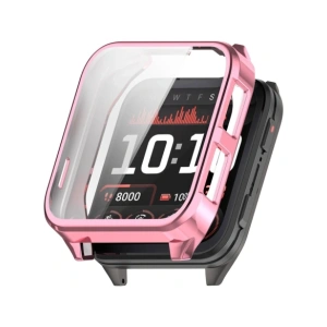 Etui z osłoną ekranu Bizon Case Watch Felipe do Garmin Venu X1 różowe