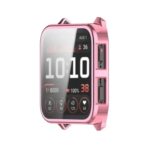 Etui z osłoną ekranu Bizon Case Watch Felipe do Garmin Venu X1 różowe