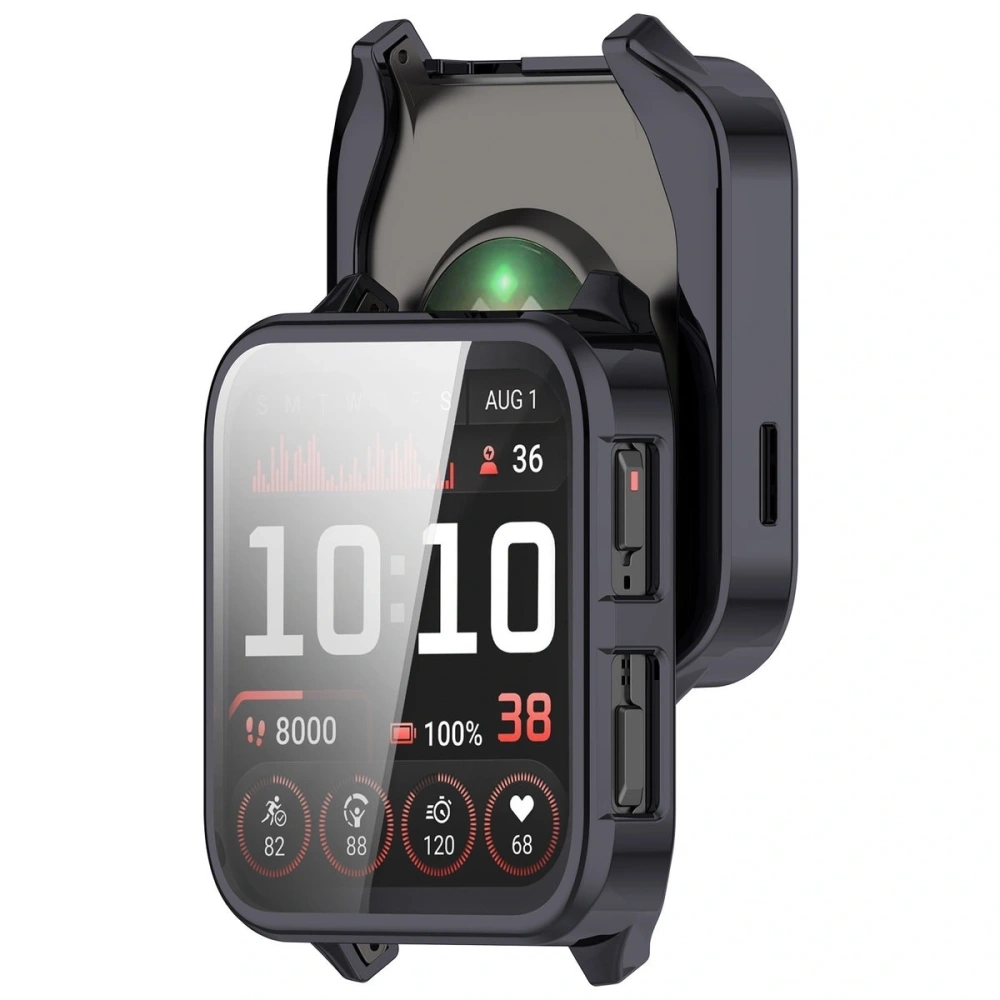 Etui z osłoną ekranu Bizon Case Watch Felipe do Garmin Venu X1 szare