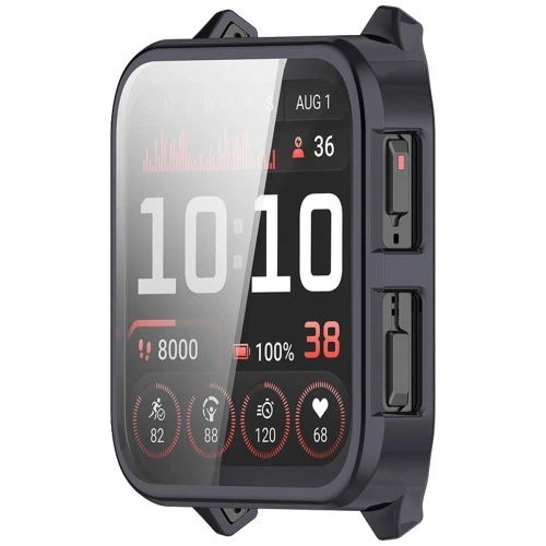 Etui z osłoną ekranu Bizon Case Watch Felipe do Garmin Venu X1 szare