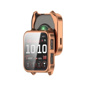 Etui z osłoną ekranu Bizon Case Watch Felipe do Garmin Venu X1 różowozłote