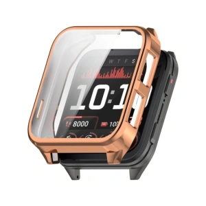 Etui z osłoną ekranu Bizon Case Watch Felipe do Garmin Venu X1 różowozłote