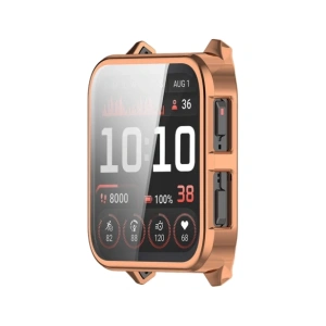 Etui z osłoną ekranu Bizon Case Watch Felipe do Garmin Venu X1 różowozłote