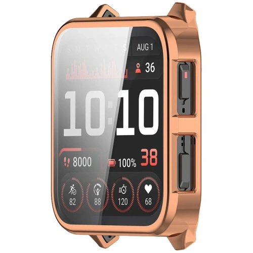 Etui z osłoną ekranu Bizon Case Watch Felipe do Garmin Venu X1 różowozłote