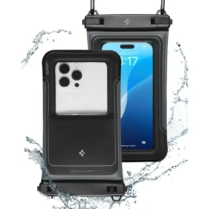 Spigen A611P Universal wasserdichtes Float Case Matt Schwarz [2 PACK]