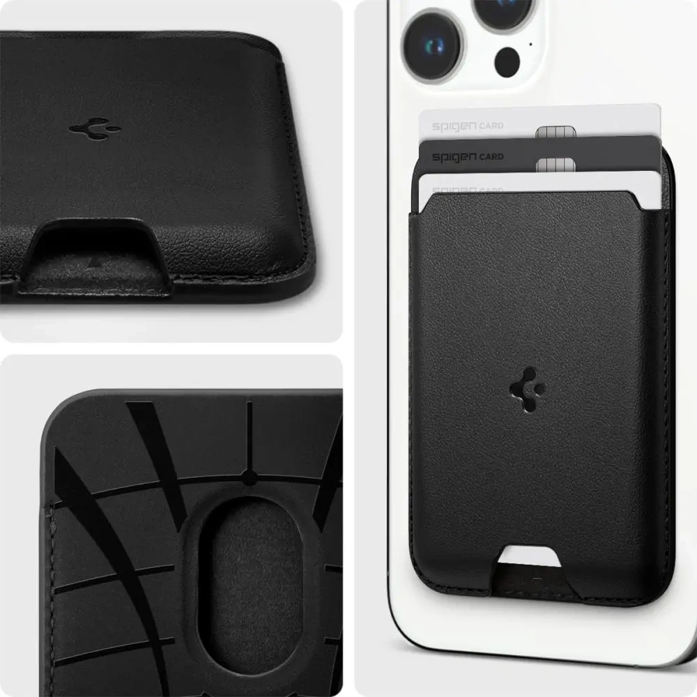 Portfel magnetyczny Spigen Valentinus Pro MagSafe Wallet Black