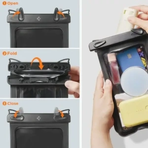 Spigen A603 Universelle wasserdichte Hülle Schwarz