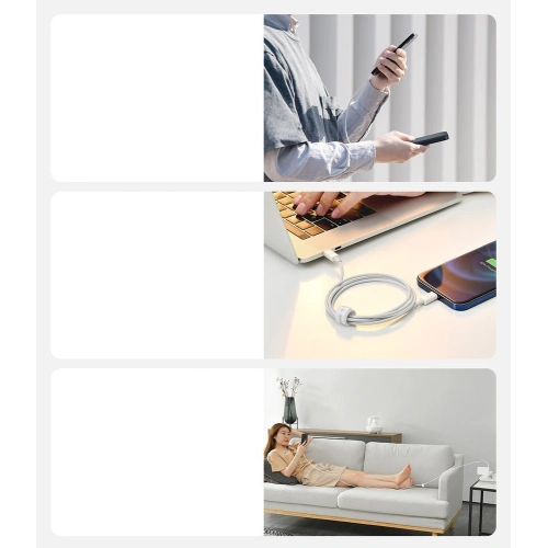 Baseus Superior kabel USB Typ C - Lightning Power Delivery 20 W 1 m Biały (CATLYS-A02)