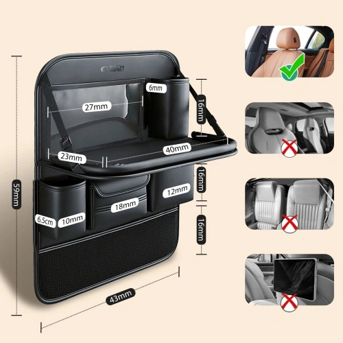 Organizer samochodowy Tech-Protect UCA100 Backseat Car Organizer Black