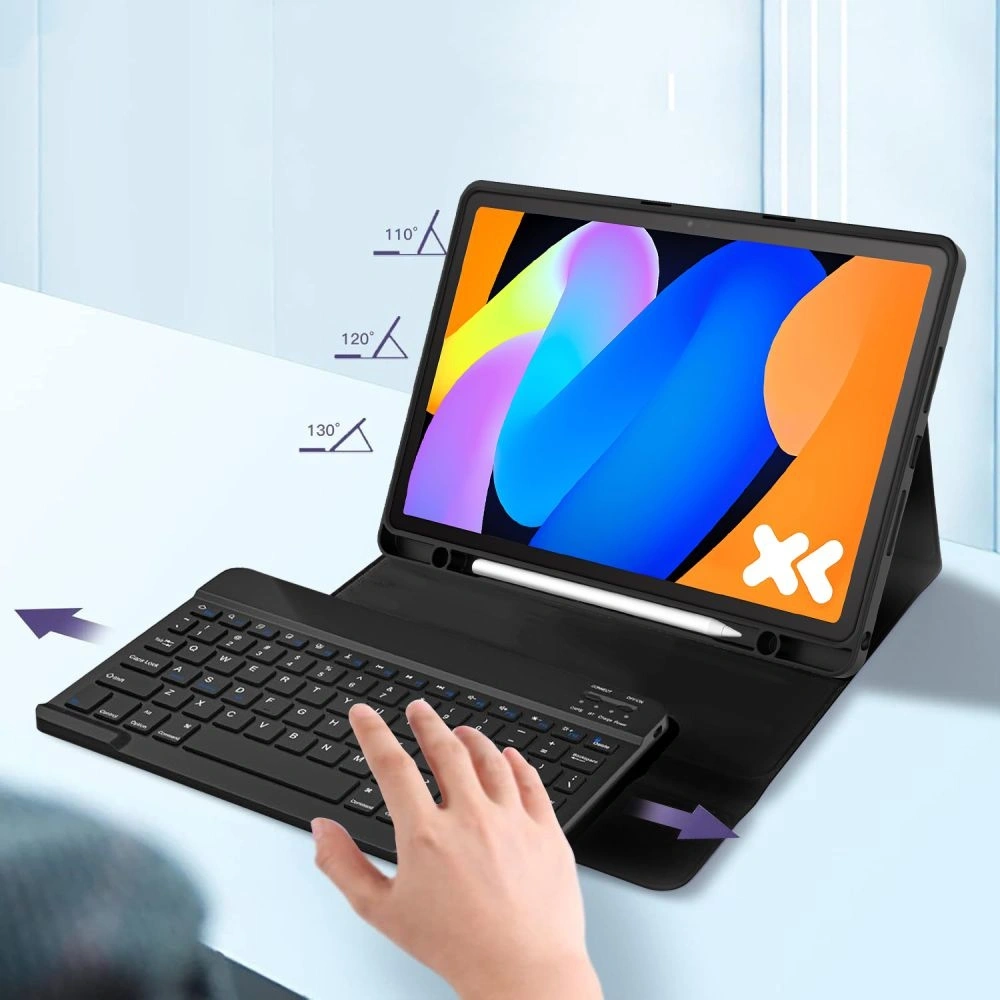 Etui z klapką Tech-Protect SmartCase Pen + Keyboard do Lenovo Idea Tab 11.0 TB-336 Black