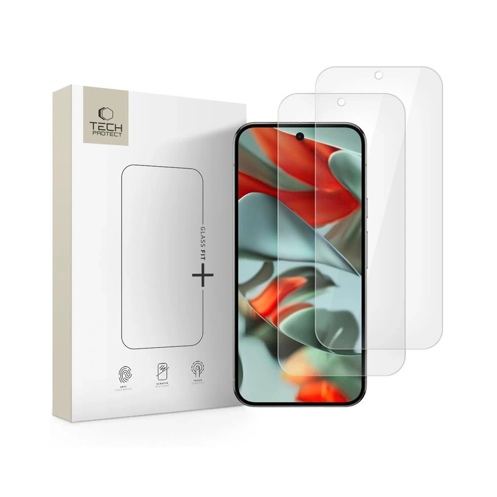 Szkło hartowane Tech-Protect Glass Fit+ do Google Pixel 9 / 9 Pro / 10 / 10 Pro Clear [2 PACK]