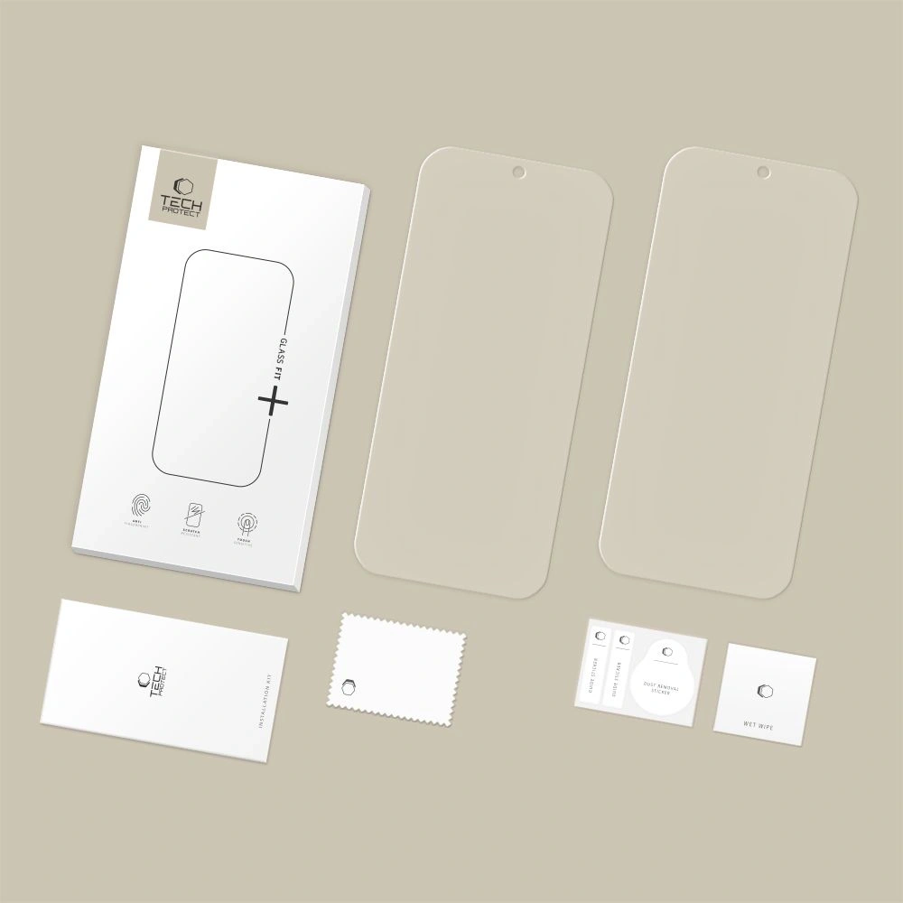 Szkło hartowane Tech-Protect Glass Fit+ do Google Pixel 9 / 9 Pro / 10 / 10 Pro Clear [2 PACK]