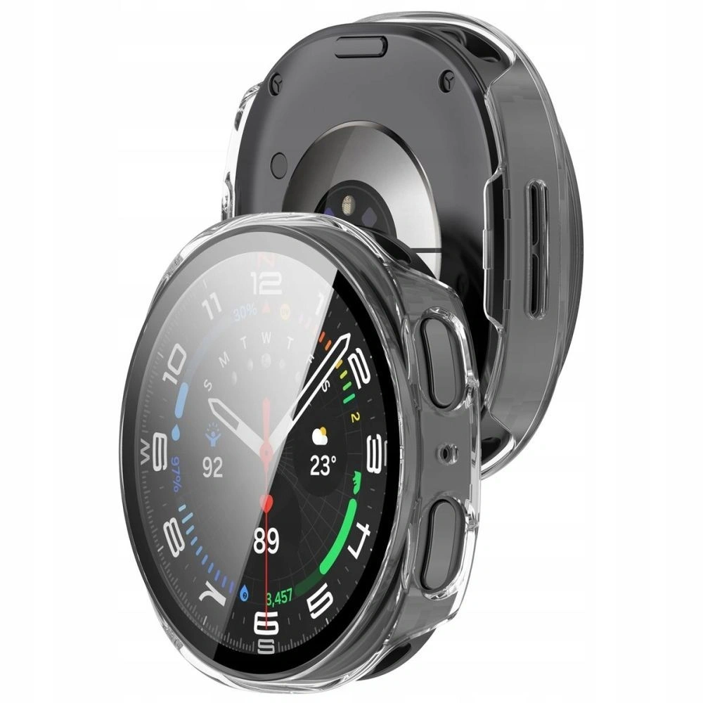 Etui z szybką Tech-Protect Defense do Samsung Galaxy Watch 8 40mm Clear