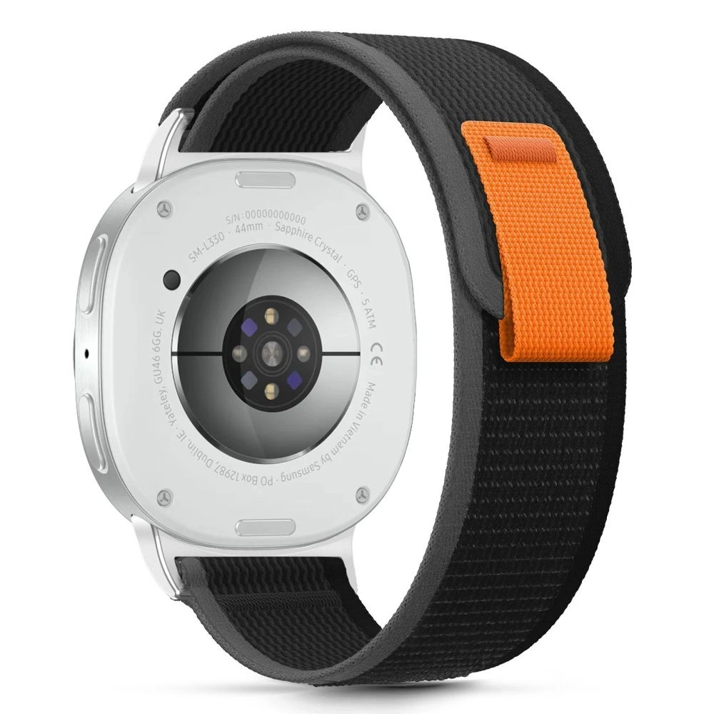 Pasek Tech-Protect Nylon Stripe do Samsung Galaxy Watch 8 / Classic 40/44/46mm Black/orange