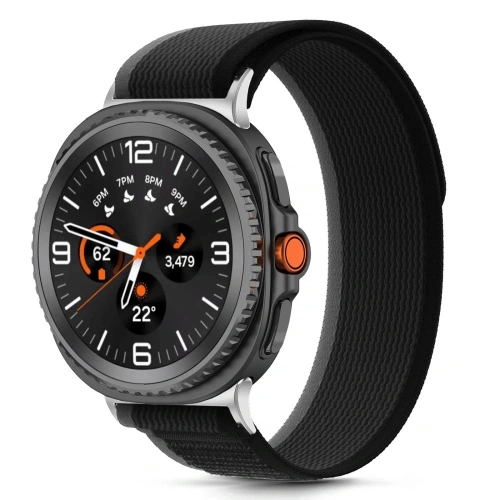 Pasek Tech-Protect Nylon Stripe do Samsung Galaxy Watch 8 / Classic 40/44/46mm Black/orange