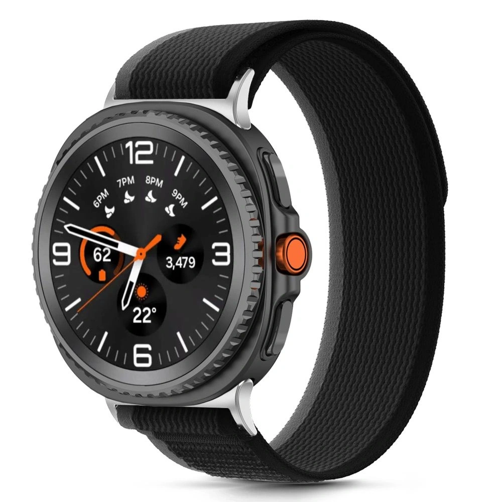 Pasek Tech-Protect Nylon Stripe do Samsung Galaxy Watch 8 / Classic 40/44/46mm Black/orange