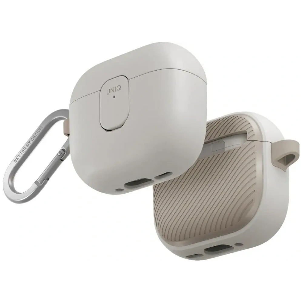 Etui UNIQ Clyde do Apple AirPods 4 Lock Case beżowy