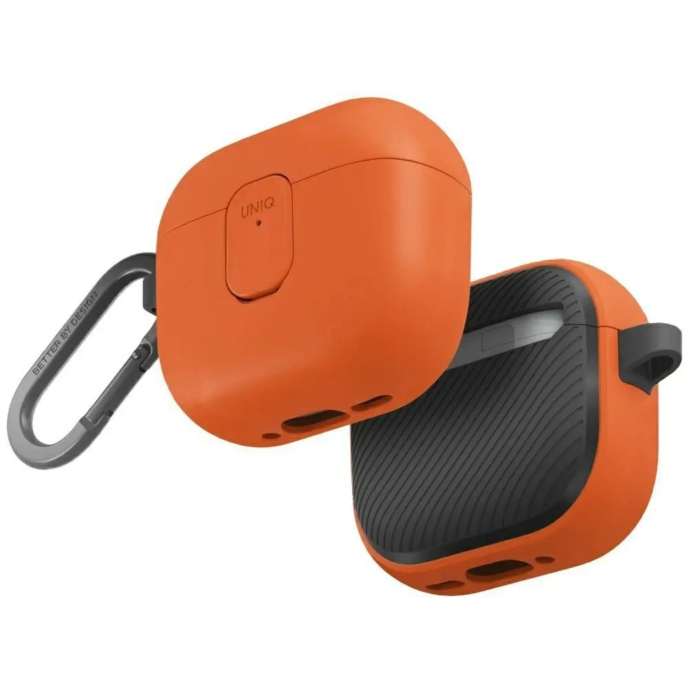 Etui UNIQ Clyde do Apple AirPods 4 Lock Case pomarańczowy