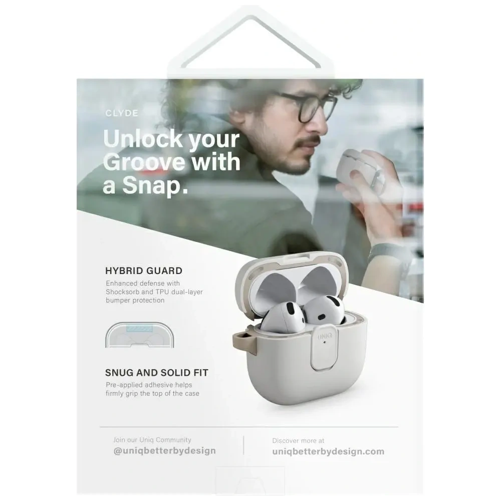 Etui UNIQ Clyde do Apple AirPods 4 Lock Case pomarańczowy
