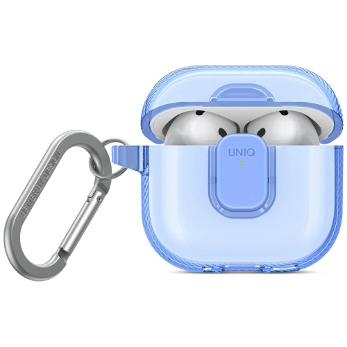 Etui UNIQ Glase Pro do Apple AirPods 4 Lock Case niebieski