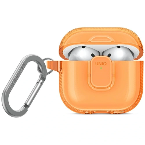 Etui UNIQ Glase Pro do Apple AirPods 4 Lock Case pomarańczowy