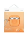 Etui UNIQ Glase Pro do Apple AirPods 4 Lock Case pomarańczowy