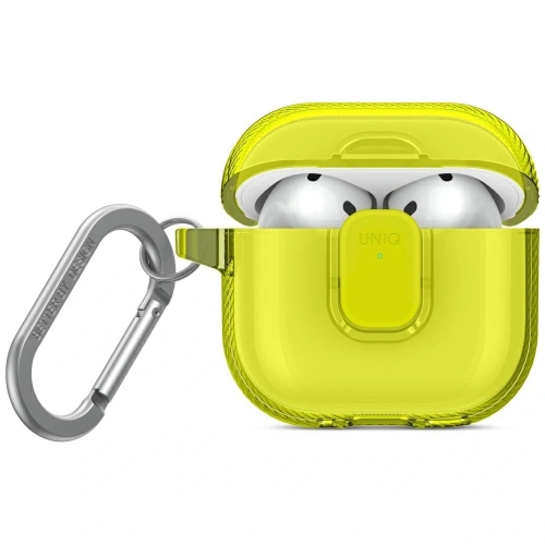Etui UNIQ Glase Pro do Apple AirPods 4 Lock Case żółty