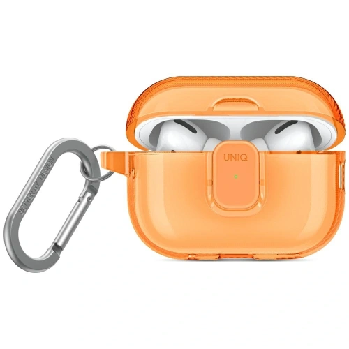 Etui UNIQ Glase Pro do Apple AirPods Pro 2 Lock Case pomarańczowy