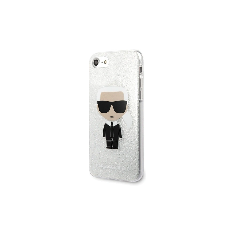 Hurtownia GSM - Etui Karl Lagerfeld KLHCI8TPUTRIKSL Apple iPhone SE 2022/SE 2020/8/7 stříbrný/silver Glitter Ikonik Karl - KLD298SLV - {ean13} - Hurt