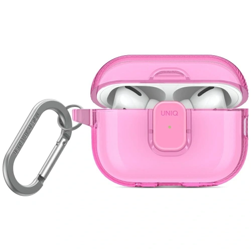 Etui UNIQ Glase Pro do Apple AirPods Pro 2 Lock Case różowy