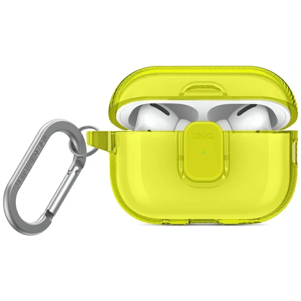 Etui UNIQ Glase Pro do Apple AirPods Pro 2 Lock Case żółty