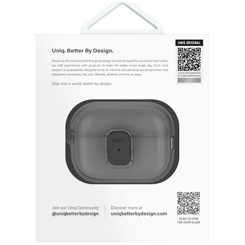 Etui UNIQ Glase Pro do Apple AirPods Pro 2 Lock Case żółty