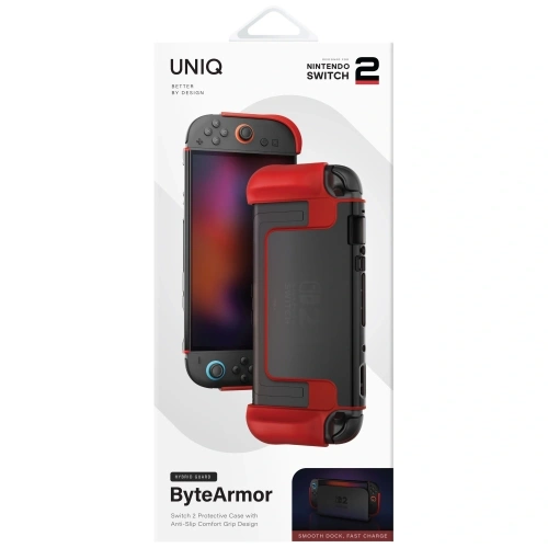 Etui UNIQ Hybrid Bytearmor do Nintendo Switch 2 czerwony