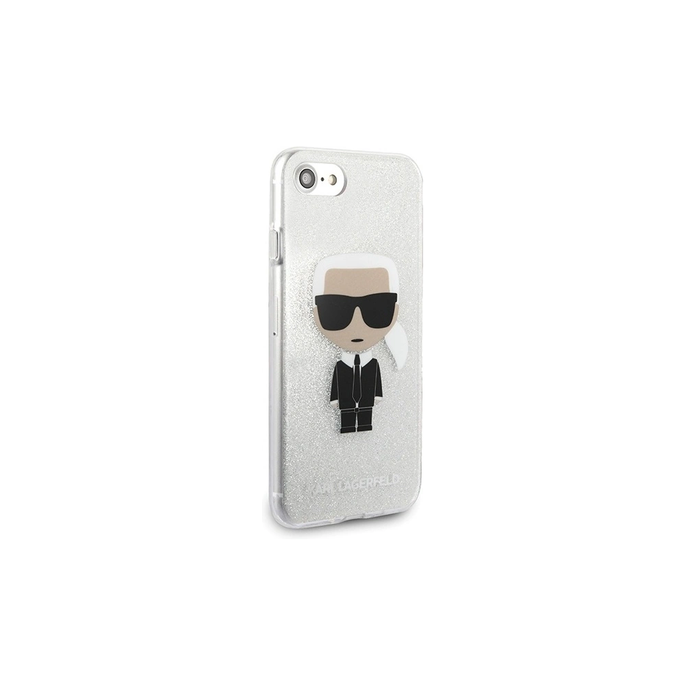 Hurtownia GSM - Etui Karl Lagerfeld KLHCI8TPUTRIKSL Apple iPhone SE 2022/SE 2020/8/7 stříbrný/silver Glitter Ikonik Karl - KLD298SLV - {ean13} - Hurt
