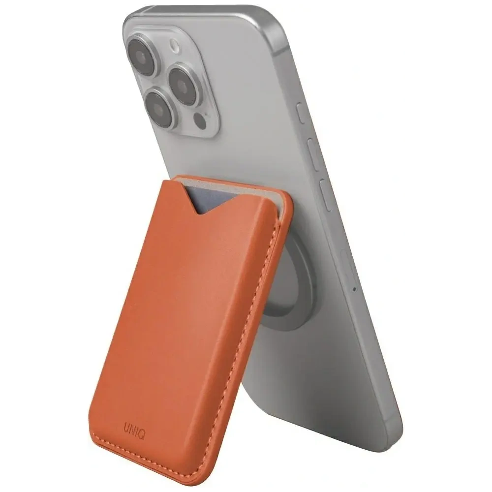Portfel magnetyczny z funkcją podstawki UNIQ Lyden Evo terracotta