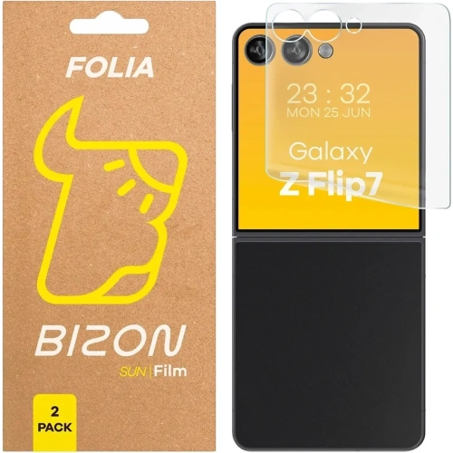 Folia matowa Bizon Glass Film Sun Duo do Samsung Galaxy Z Flip7 [2 PACK]
